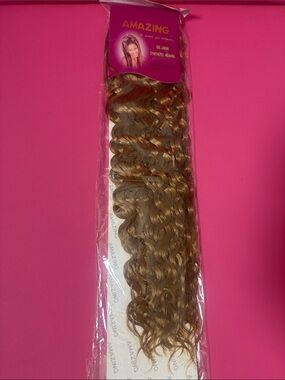 Wavy Synthetic Hair Extension in Light Golden Brown color 27